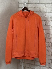 Womans Norrona Lofoten Alpha Raw Orange Fleece Zip Hoodie Size L