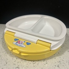 Vintage 1990 FISHER PRICE Divided Sectioned Baby Toddler Feeding Dish Plate