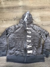 Nike Air Jordan Therma-Fit Youth Size M 10-12 Year Zip up Hoodie Sweatshirt Gray