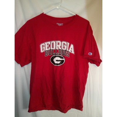 Champion Georgia Bulldogs T-Shirt NCAA College Graphic Tee Red L