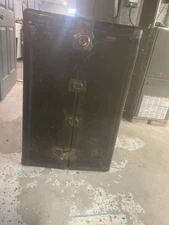 Antique 1900s Steamer Trunk Wardrobe Travel Chest With Hangers And Drawers!