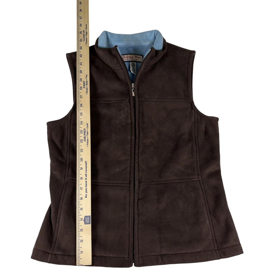 Chaleco Jamaica Bay Mujer Pequeño Marrón Cremallera Completa Forrado de Vellón Capa Exterior Informal Foto 3 de 4