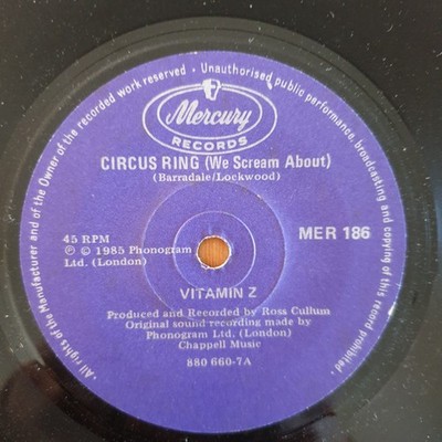 Vitamin Z - Circus Ring (We Scream About) Remix (7'', Single) (Near Mint (NM or M