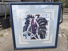 Ting Shao Kuang Signed Framed Drawing of Woman Contemporary Art 1990