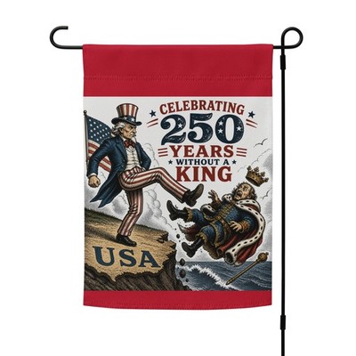 USA 250 Years Without Kings Garden Flag No Kings