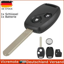 Auto Schlüssel Gehäuse 2 Tasten für Honda Civic Jazz CRV HRV FRV + Batterie 1616
