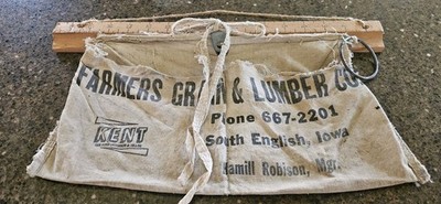 Vintage Kent Farmers Grain And Lumber Co Canvas Tool Pouch Advertising