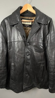 Vintage Wilsons Leder M Julian Jacke Mantel XL schwarz herausnehmbares Thinsulate Futter