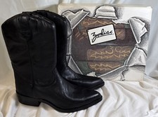 Vintage Black Cowgirl Boots Western W Original Box Zodiac Brand Size 8.5