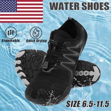 Men's Quick Dry Water Shoes Beach Barefoot Aqua Sports Rubber Sock Slip on Shoes