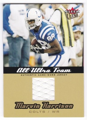 2005 Fleer Ultra Marvin Harrison #AU-MAH All-Ultra Team Jerseys Patch Gold Colts