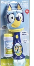 BLUEY Light And Sound Musical Bubble Wand Includes Bubble Solution NEW
