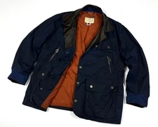 Men's English Utopia Waxed/Leather Blue Casual Jacket Size 3XL - RRP £1160