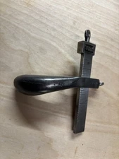 Antique CS Osborne Leather Cutting Gauge. Pat. 1876. Pistol Grip. Cast Iron.