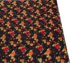 Sushila Vintage Black Floral Saree 100 Pure Georgette Silk Printed Craft Fabric