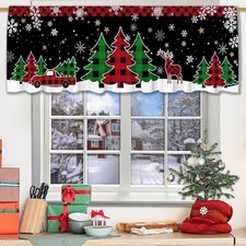Valance for Windows Trees Kitchen Decor Valance 54x18 Pack of 1 Christmas