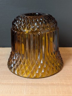 Vintage Amber Indiana Glass Fairy Lamp Top