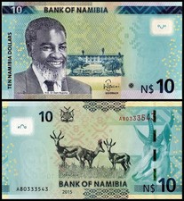 Namibia 10 Namibia Dollars, 2015, P-16a.1, UNC