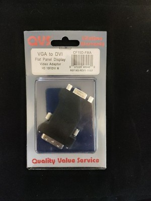 QVS VGA to DVI Flat Panel Display Video Adapter CF15D-FMA GET IT FAST!!