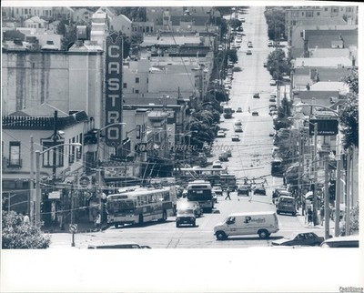 Gaplan Urban Area Cars And Bus On Street Thoroughfare Historic Press Photo 8x10
