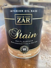 NOS 1-Quart ZAR Interior Wood Stain 508 Champagne Oil Based Wipe On