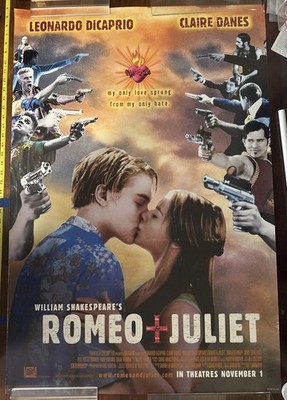 Romeo + Juliet 1996 Original Double-Sided Movie Poster 27x40 Leonardo