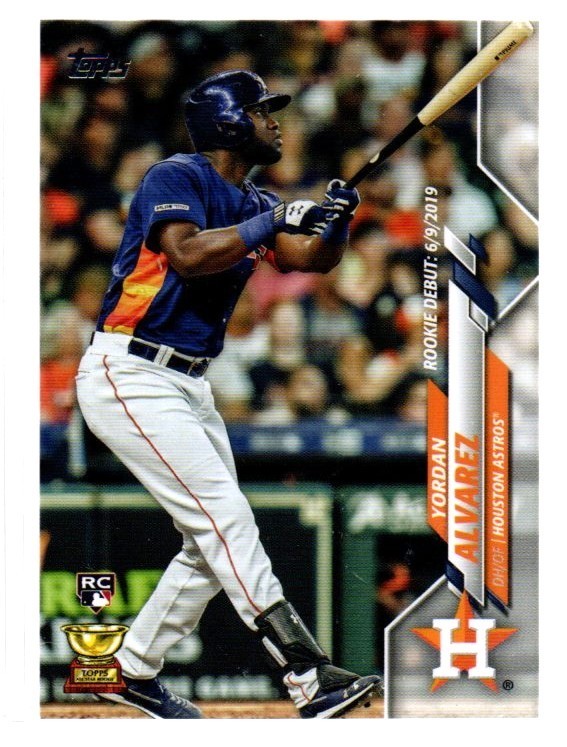2020 Topps Update Series Rookie Debut Yordan Alvarez #U-300 Royal Blue Astros RC