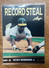 1991 Leaf Gold Rookies Rickey Henderson Record Steal