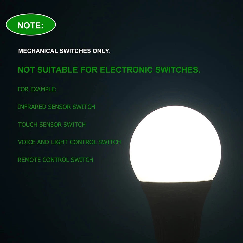 Radar Motion Sensor Light Bulb, 2 Pack A21 15W (100W Daylight 5000k - Image 2 of 4