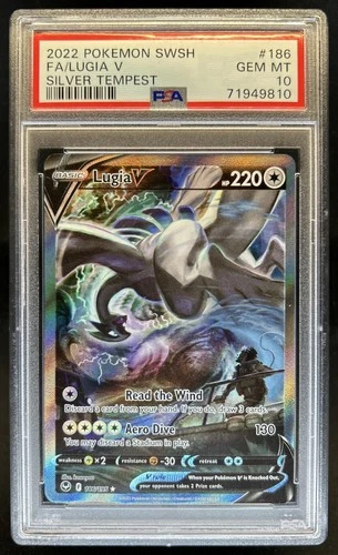 2022 Pokemon SWSH Silver Tempest Lugia V #186/195 PSA 10 GEM MINT