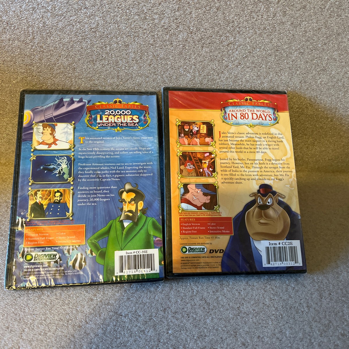 Classic Fables DVD - Around The World In 80 Days & 20,000 Leagues