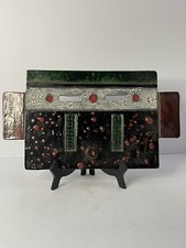 KC Creations Raku Wall Plaque Tray 12x8” Karen Surbeck Artist