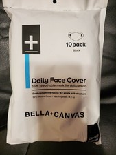 New Bag Bella Canvas Face Masks Black Ten Masks In Bag