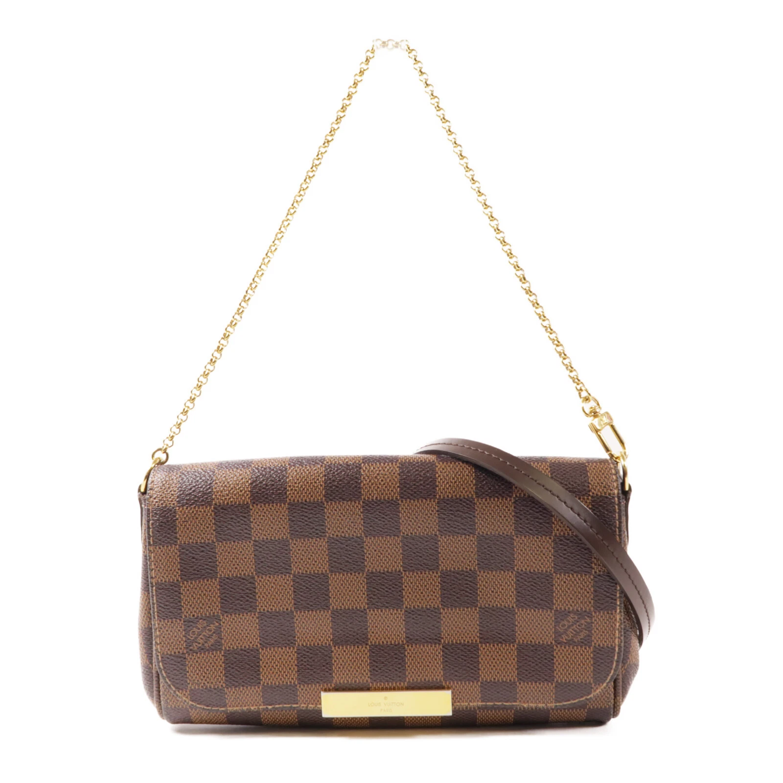 LOUIS VUITTON（LV） Borsa a tracolla Louis Vuitton LV GHW Favorite PM 2Way N41276 Damier Ebene marrone