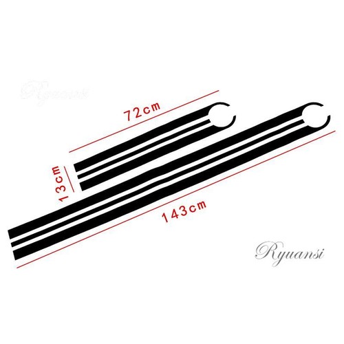 Racing Dual Rally Stripes Bonnet Sticker Kit for BMW Car Engine Hood Cover Decal - Picture 2 of 7