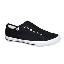 Hurley Women's Chloe Canvas Sneakers Low Top Shoes, Black, 6
