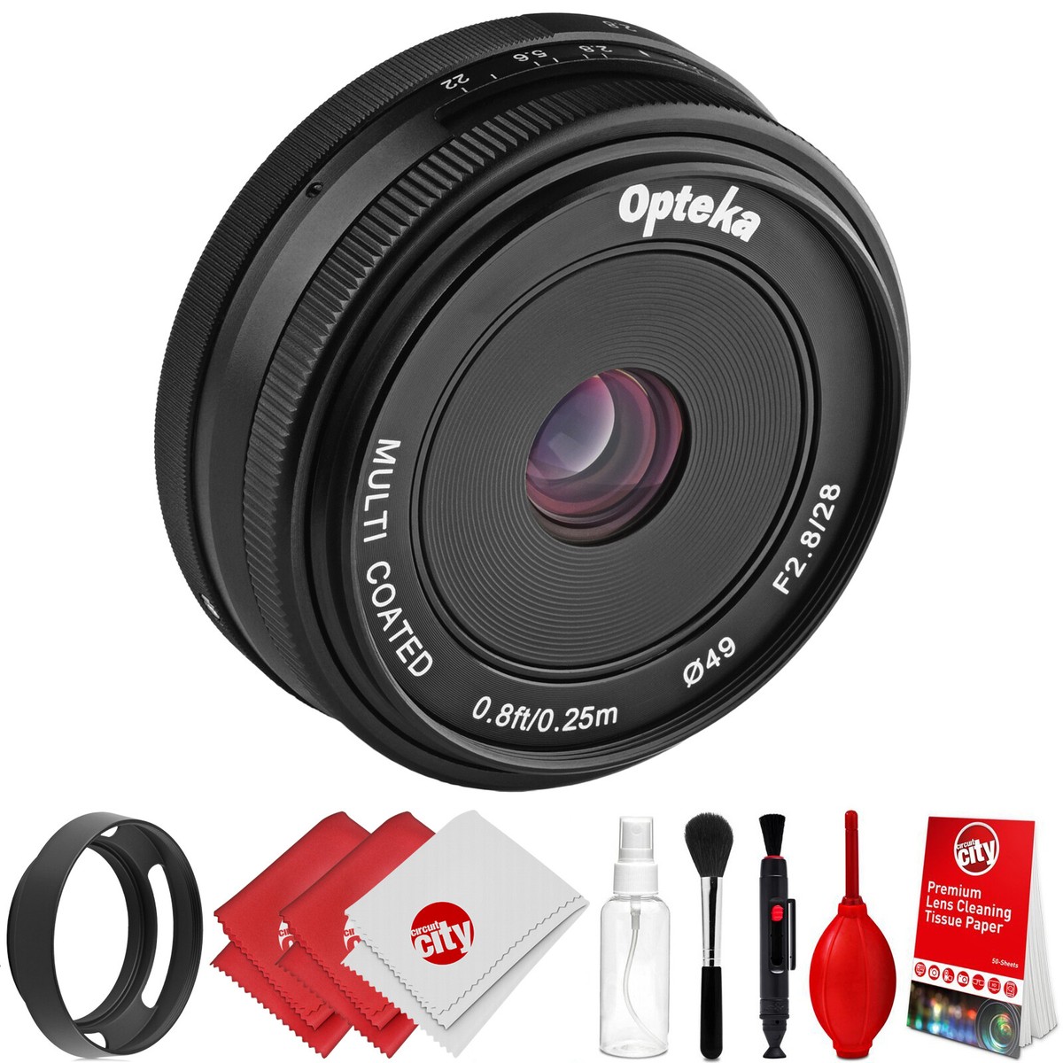 Opteka 28mm Lens Kit for Fuji X-Pro2 X-T2 X-T1 X-T20 X-T10