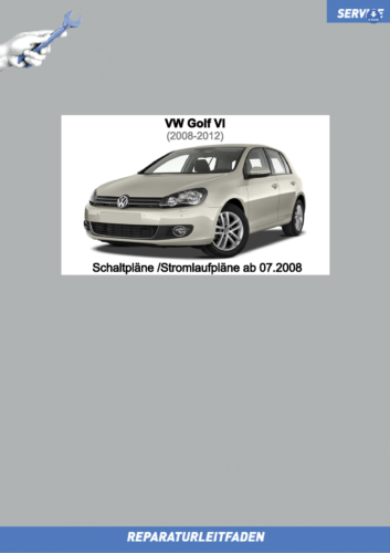eBook VW Golf 6 (08-12) schematics / circuit diagrams complete - Picture 1 of 8