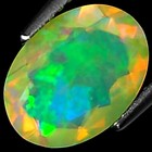 1.48 Ct Natural Ethiopian Faceted Opal Gemstone Multi Color Oval Cut — photo 2