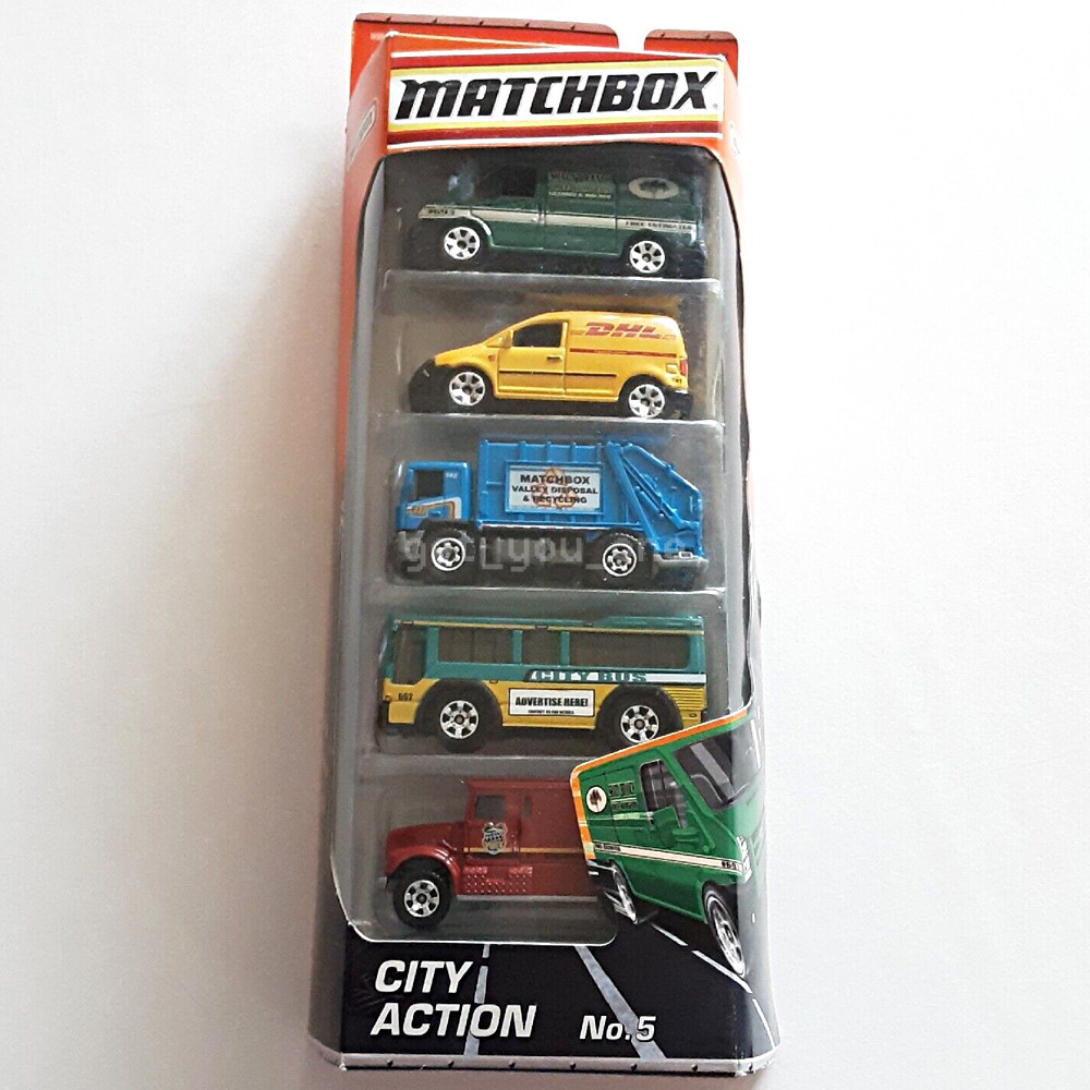 NEW 2009 Matchbox CITY ACTION No.5 5-Pack N9647 Transit, DHL, City