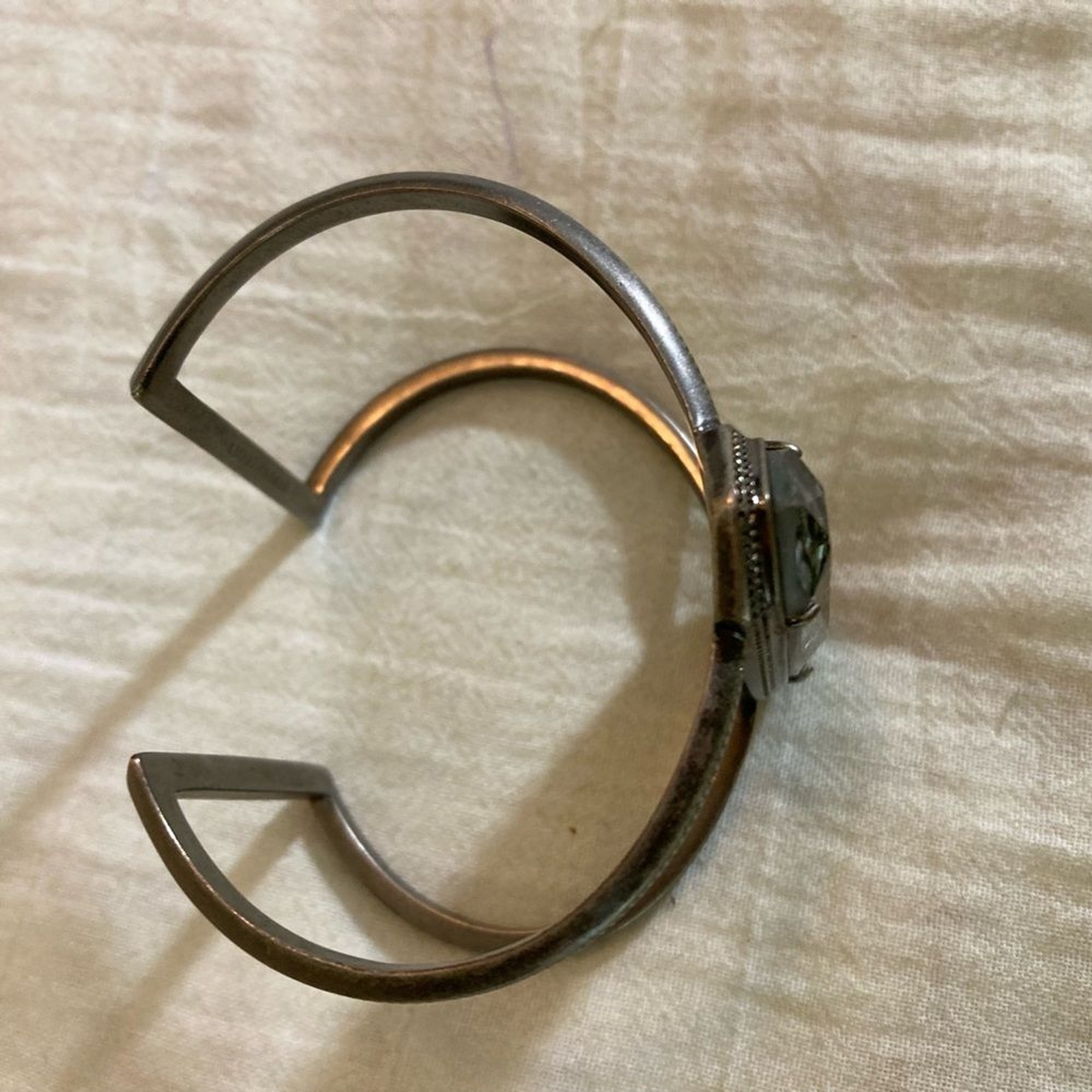 Statement Cuff Bracelet with Black Stone - image 4