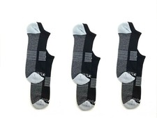 Copper Life Men's No Show compression 3-pack Socks Black, L