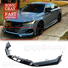 For Honda Accord 2021-2022 ACR Sonic Grey Front Bumper Lip Splitter Spoiler Kit