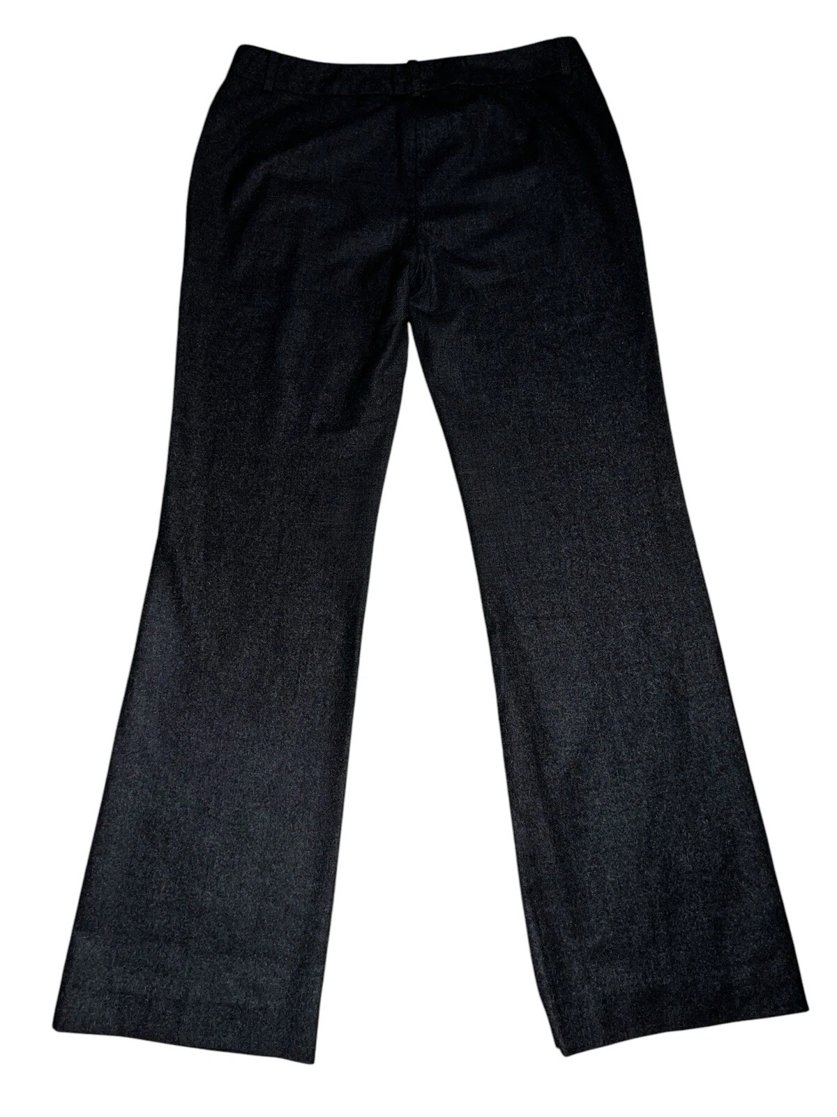 Pantaloni eleganti pantaloni pantaloni Miu Miu donna grigio gamba larga 100% lana vergine taglia 42