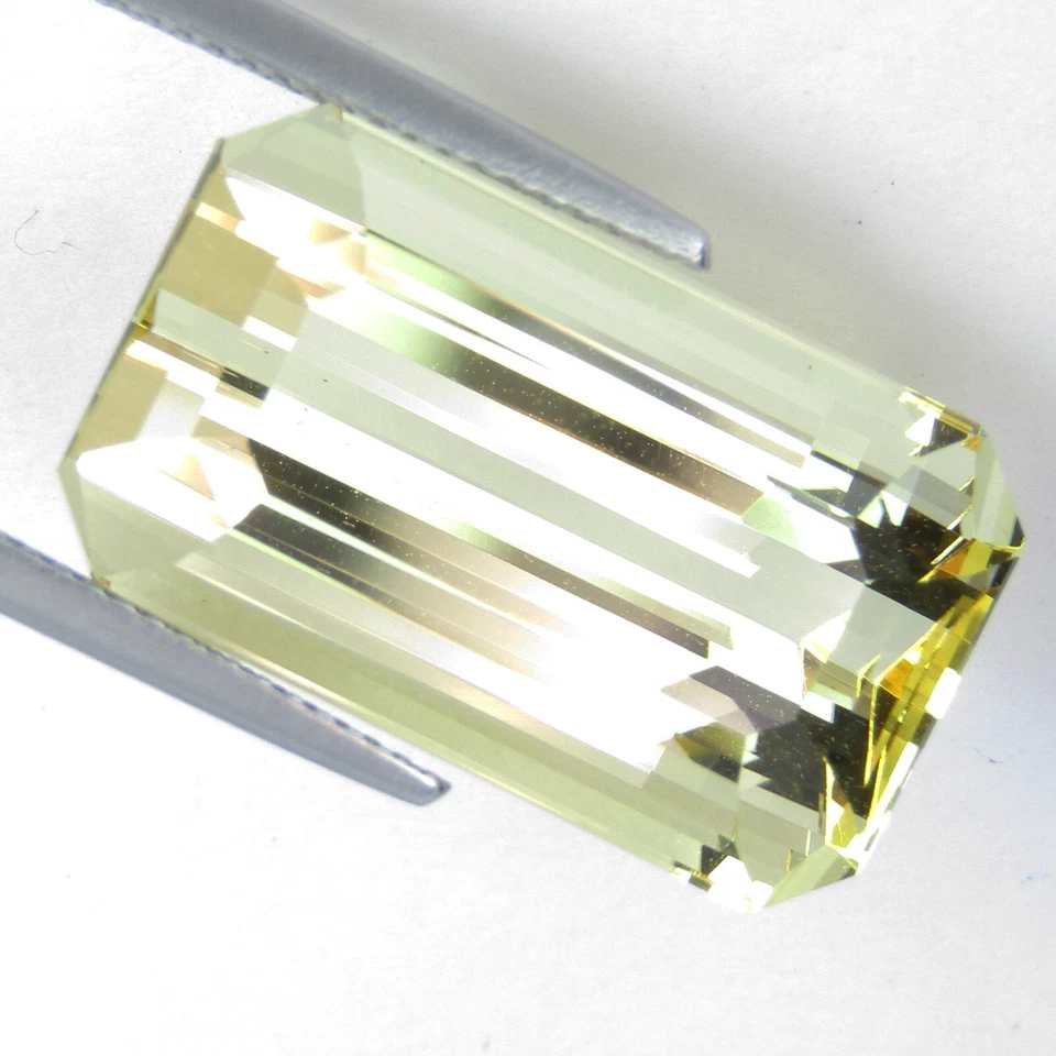 24.17Cts Fantastic Natural Unheated Yellow Scapolite 22.2x13.3mm Emerald Cut Gem - Image 4 of 4