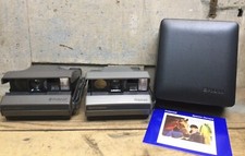 2 Vintage Polaroid Instant Specta System Film Camera 1 Case w/ Strap Untested