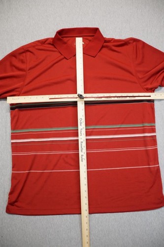 Arnold Palmer Shirt Mens Extra Large Red Striped Short Sleeve Golf Polo - Picture 4 of 8