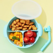 Silicone Grip Dish Suction Plate Divided Plate Baby Toddler Plate BPA Free Oven