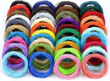 40 Colors 1mm Waxed Polyester Cord Wax Coated String for Bracelet Jewelry Making