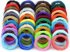 40 Colors 1mm Waxed Polyester Cord Wax Coated String for Bracelet Jewelry Making